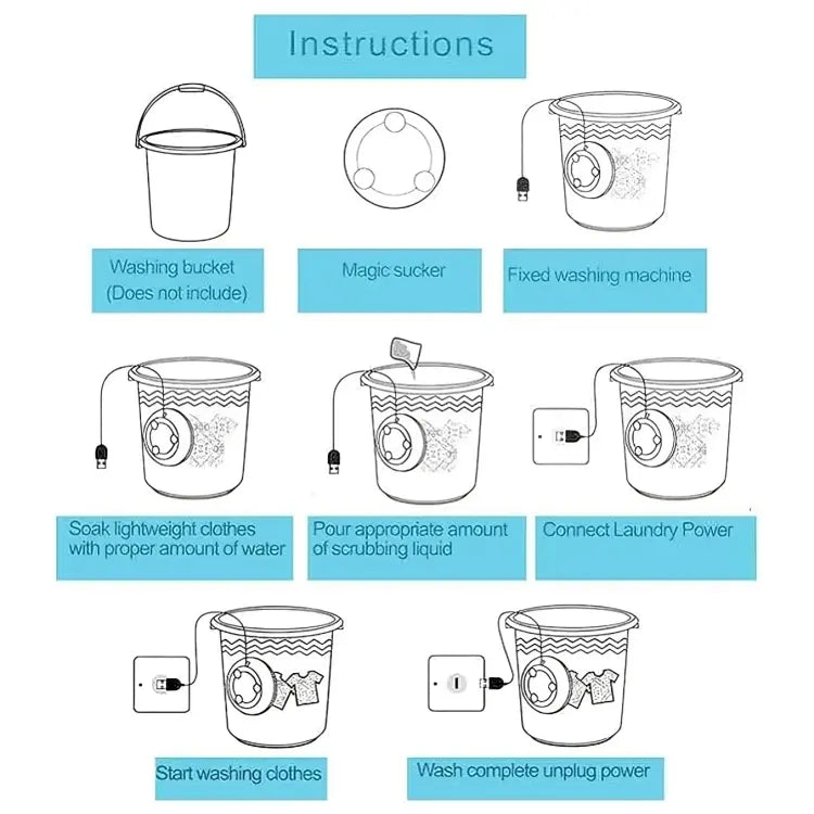 Portable USB Turbine Washing Machine