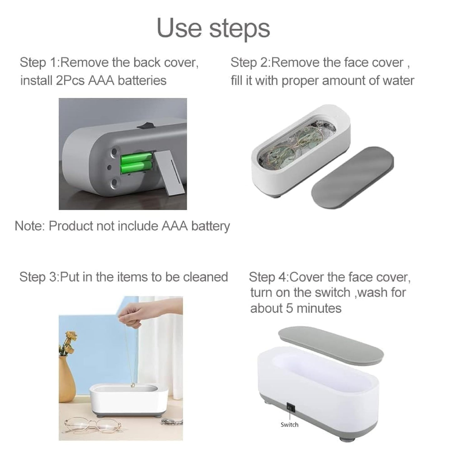 Ultrasonic Jewelry Cleaner â Sparkling Clean Jewelry in Minutes with Advanced Sonic Technology